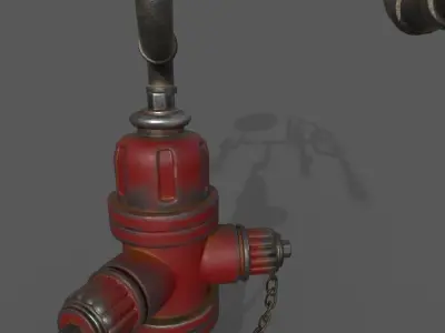 Fire Hydrent clock  Low-poly 3D model