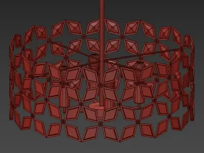 GALANTA chandelier with crystals and chrome finish 3D model