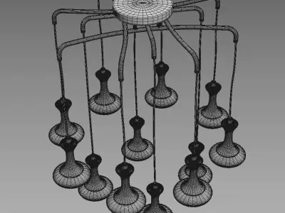 Hanging chandelier Favourite 1722-12P Leo 3D model