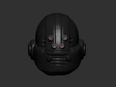 helmet high poly sculpt 3d printable ver 7 3D model 3D model 124