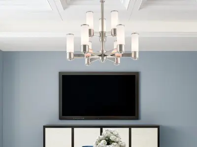 Light Unique Tiered Chandelier 3D model