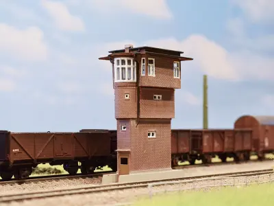 BUILD-0034 Signal Tower Erfurt Station H0-scale 3D print model