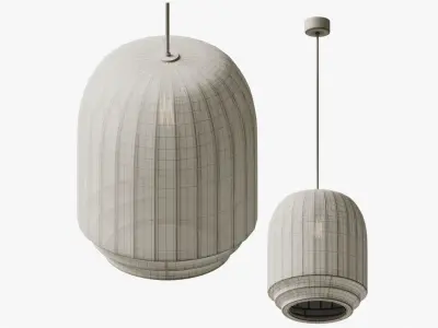 Pendant light off white northern 3D model