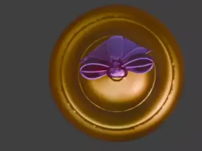 High-Quality 3D Cartoon Midnight Bell Sculpture Low-poly 3D model