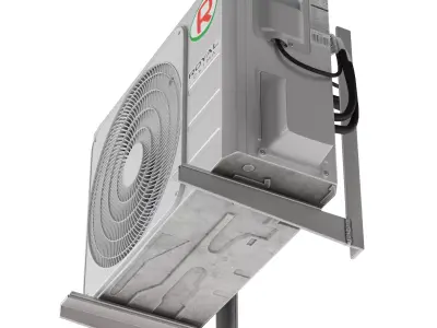 Outdoor unit of Royal Clima air conditioner Low-poly 3D model