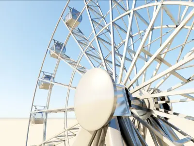 Ferris Wheel realistic 3d model vray 3D model