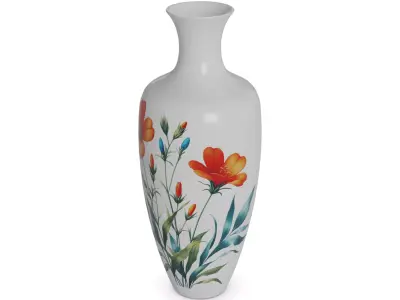 Home decorations Ceramic Vase Low-poly 3D model