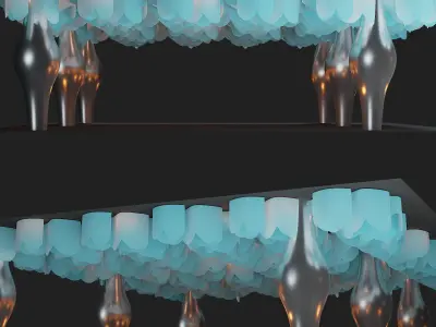 Fabric suspended ceiling  3 3D model