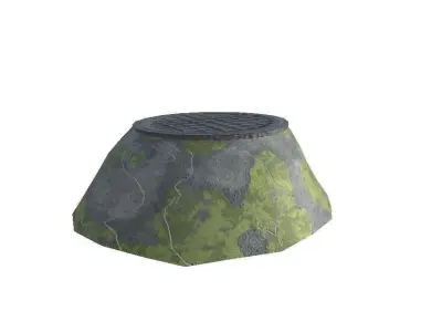 Sewage well Free low-poly 3D model