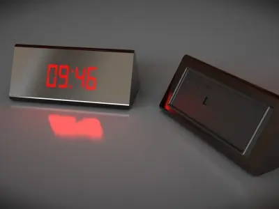 Alarm clock Free low-poly 3D model