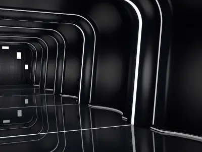 Sci Fi Tunnel 3D model 33