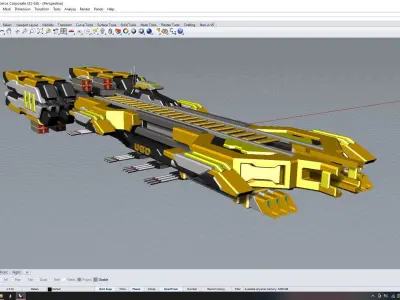 Core Dark Cruiser Model Space Ship 3D model