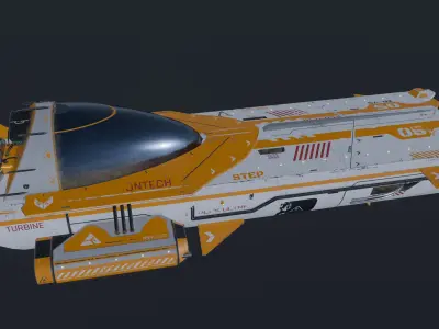 SciFi  Vehicle SCORPIO XR75 Low-poly 3D model