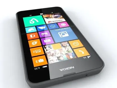  Nokia Lumia 630 Black  3D model
