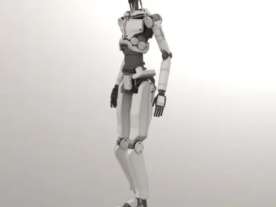 Med Bot LP Rigged Low-poly 3D model