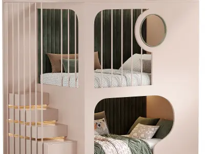 Kids bedroom N14 3D model