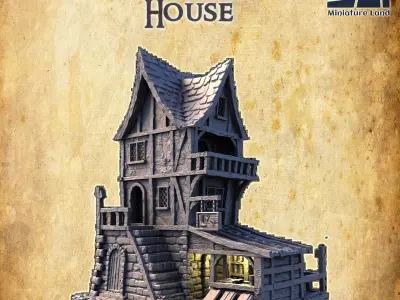 Medieval Cobbler House - Tabletop Terrain - 28 MM 3D print model