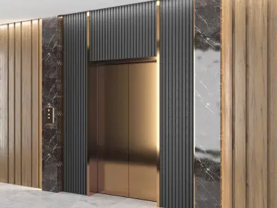 Elevator 2 door 3D model