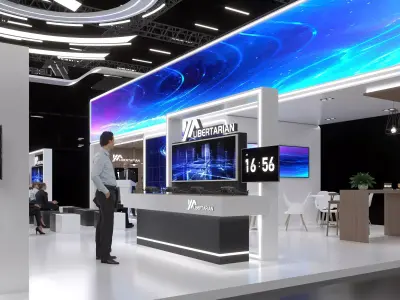 Exhibition Stand Stall Booth Low-poly 3D model