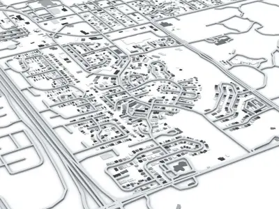 Anchorage Buildings and Road Networks 3D model