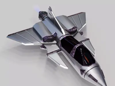 Space Ship Cobra Low-poly 3D model