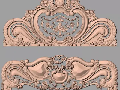 Rose bed 3D relief models STL format model used for CNC E348 3D model