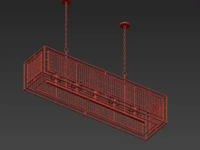Adelle Rectangular Chandelier 3D model