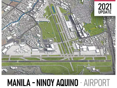 Manila Airport Low-poly 3D model