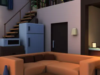 Little Room Low-poly 3D model