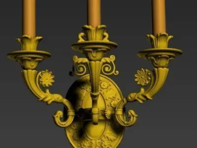 vintage wall lamp 10 Low-poly 3D model