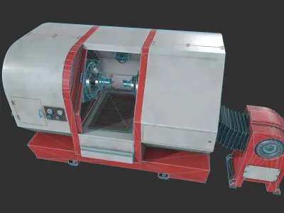 Scifi Laboratory Machine Low-poly 3D model