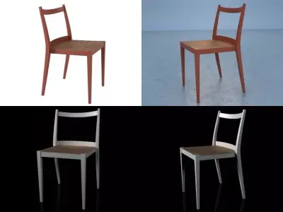 Play wooden chair 3D model