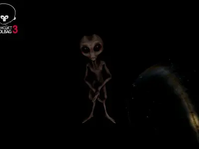 Grey Alien - Area 51 Low-poly 3D model