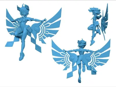 Gunvolt Lola Fanart 3D model