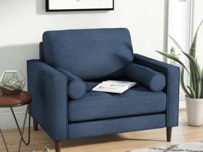 Garren Club Sofa Chair - 2 Colour 3D model