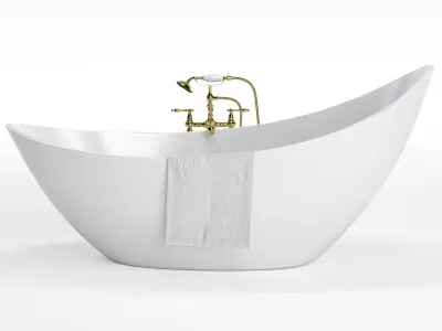 Bathtube with Shower 02 3D model