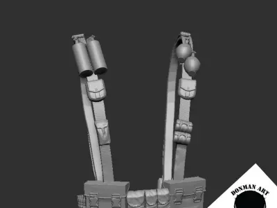 Street Warrior Vest for 6 inch Action Figures 3D print model