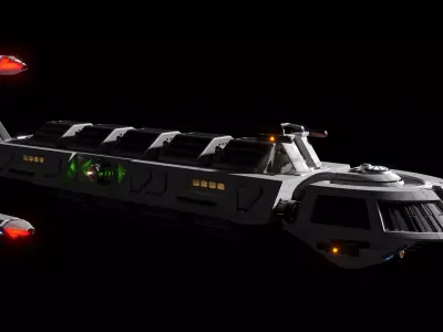 STAR-TREK Federation Cargo Freighter 3D model