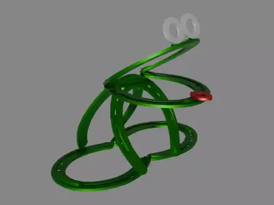 Horseshoe Frog Yard Art Low-poly 3D model