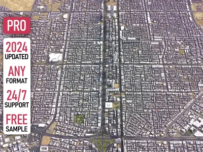 Riyadh - 3D City Model Low-poly 3D model