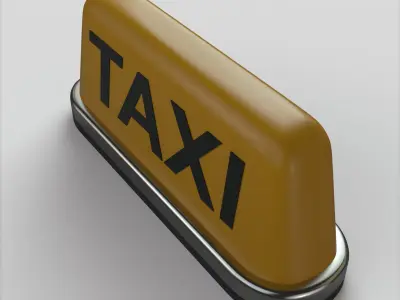 Taxi sign 3D model