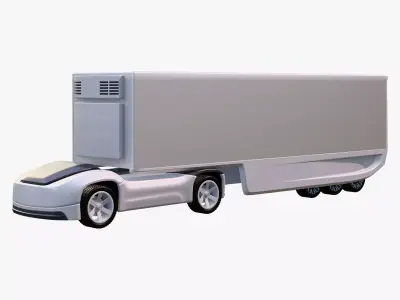 Autonomous Futuristic Cargo Truck M1 3D model
