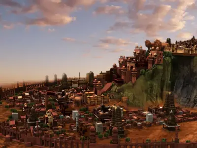 fort city heaven 3d model 3D model