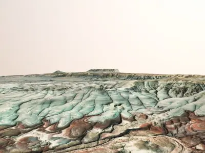 Desert Surface Terrain Landscape Environment PBR 16 Low-poly 3D model