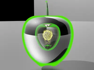 The Adams apple Low-poly 3D model Free low-poly 3D model