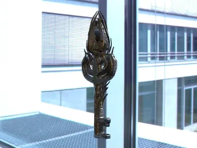 Ornate Globe Key 3D model