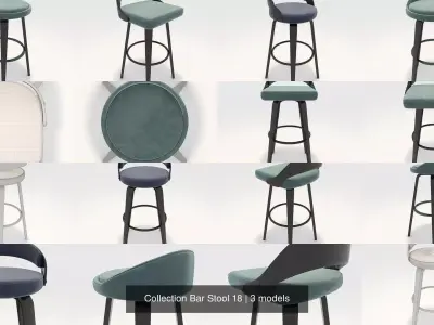 Collection Bar Stool 18 3D Model Pack