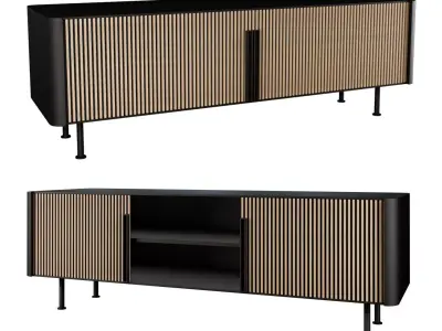 Cupboard modern sideboard with doors and drawers 3D model