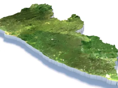 Liberia Terrain Country 3D model