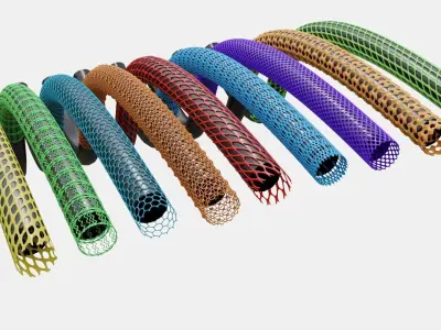 Organic cable and hose sleevings 3D model